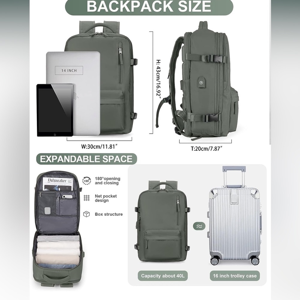 Travel/ Work Backpack - Picture 3 of 6